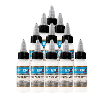 

10pcs Tattoo Professional Tattoo Ink Supply 1OZ 30ml/bottle White Color Top Pigment for Body Art Tattoo Kits Supplies