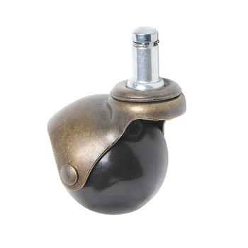 

4pc 2'' Ball universal office chair wheels brass Mute crib Swivel caster 30KG Furniture Baby Bed Trolley replacement support leg