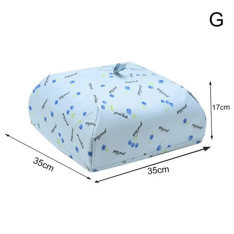 Портативный складной чехол для обедов, сумка из алюминиевой фольги, чехлы для обеденного стола, защита от пыли, покрытие для еды, кухонные гаджеты - Цвет: Blue L