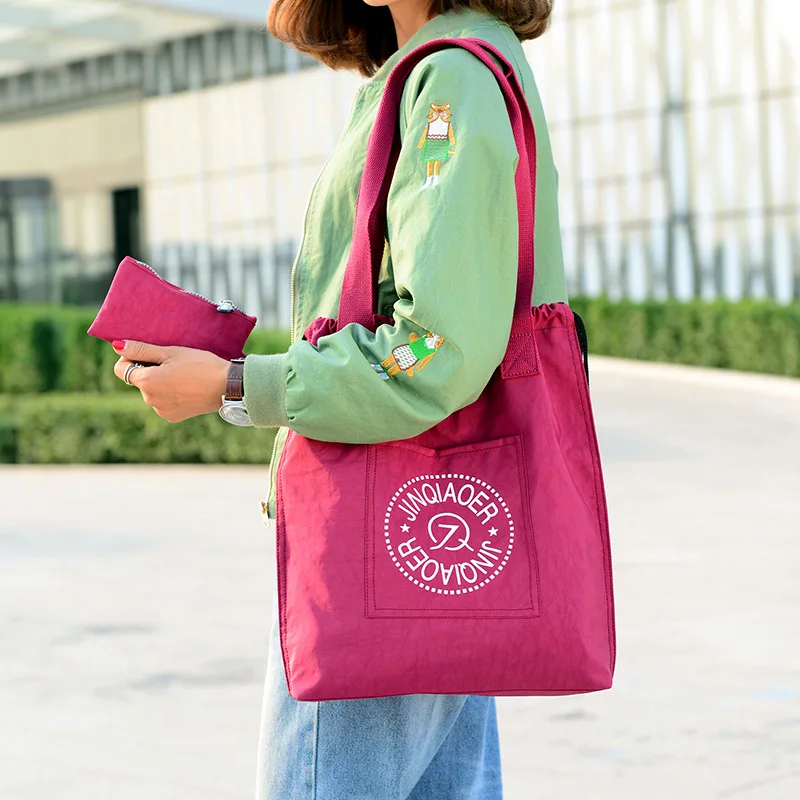 

Jinqiaoer 2018 Women's Bag Large Capacity Multi-function Fashionable Waterproof Nylon Bag Lady Handbag Shopping Bag