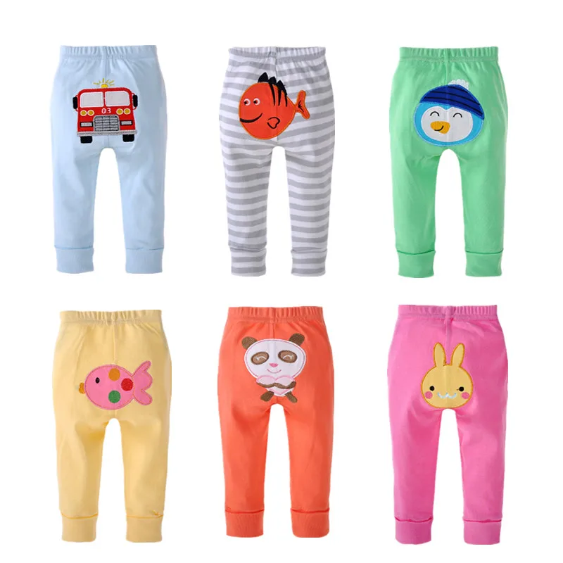 

5pcs/lot Baby PP Pants 100% cotton Babe Pants Cartoon Animal Printing Baby Trousers Kid Wear Baby boys girls Pants size 3-24M