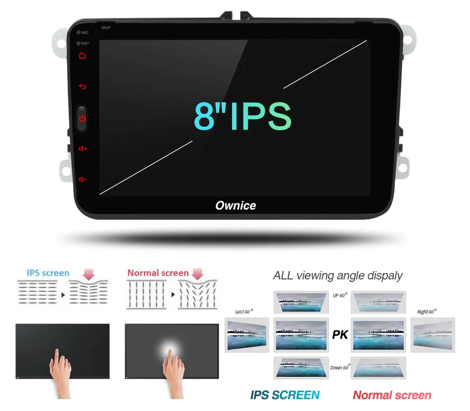 Top IPS Android 8.1 Car DVD GPS Player For Volkswagen VW Tiguan  Touran Sharan Golf Passat B6 Polo Skoda Octavia Yeti Radio Stereo 9
