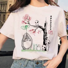 Totoro Унесенные призраками студия Ghibli femme Футболка японская женская ulzzang футболка аниме Хаяо Миядзаки женская футболка Харадзюку 90s