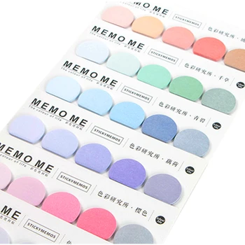 

1pack/lot cute simple 6 colors mini note paper row memo pad kawaii message notes stickers scrapbooking planner stickers