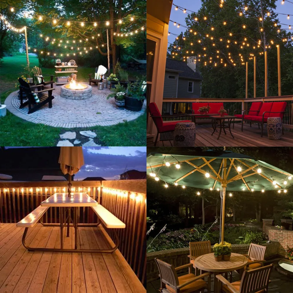 Us 18 4 59 Off Patio Lights G40 Globe Party Christmas String Light Warm White 25clear Vintage Bulbs 25ft Decorative Outdoor Backyard Garland In Us 18 4 59 Off Patio Lights G40 Globe Party Christmas String Light Warm White 25clear Vintage Bulbs 25ft Decorative Outdoor Backyard Garland In