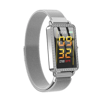 

Women Luxury Diamonds Sport Smart Watch Bracelet Heart Rate Blood Pressure Sleep Monitoring Compatibility With Android/IOS
