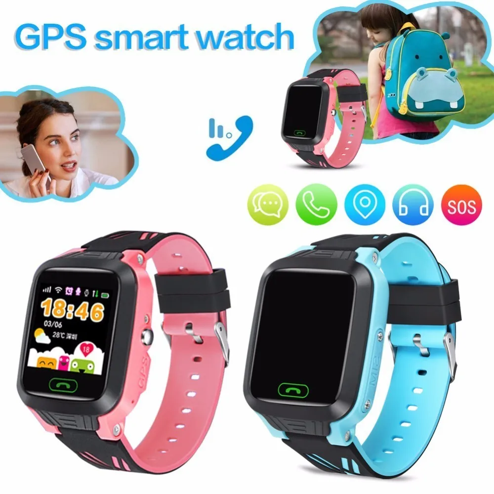 

Shzons Y81 Kids Touch Screen GPS Smart Watch Children 2G SIM Calls Chat Anti-lost SOS Remote Safety Monitor For Android IOS