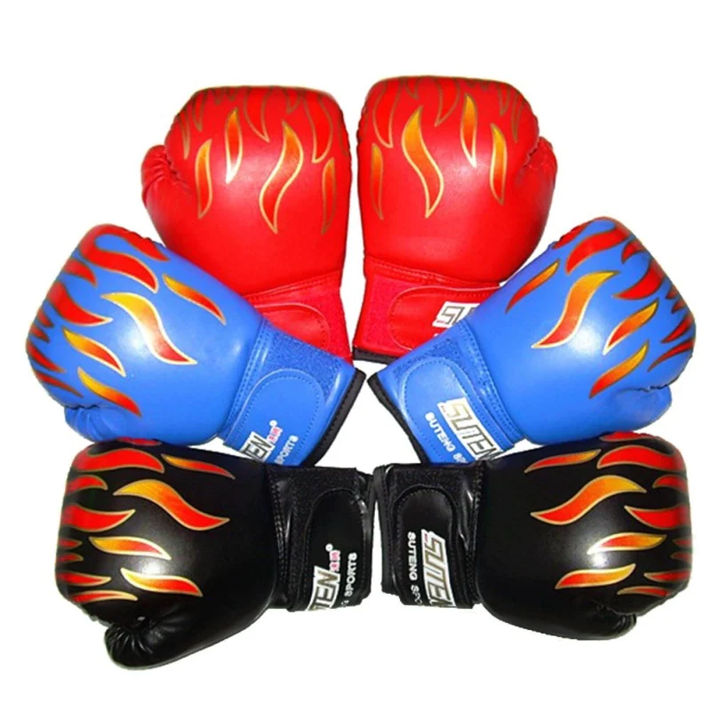 Children Flame Boxing Gloves Professional Sanda Boxing Kids Training