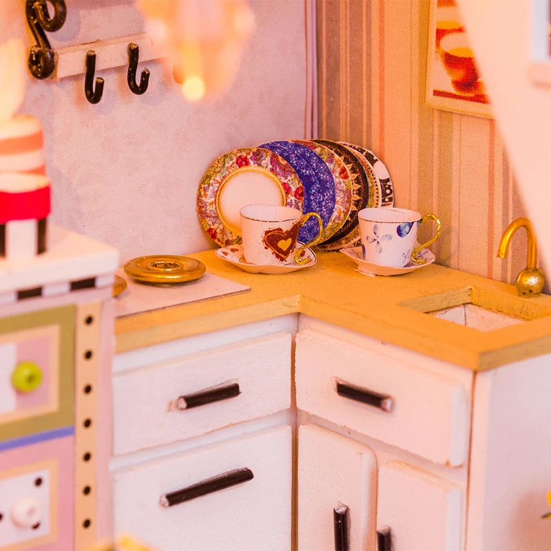 Романтические фиолетовые куклы дом ручной работы DIY игрушки для дома Креативные