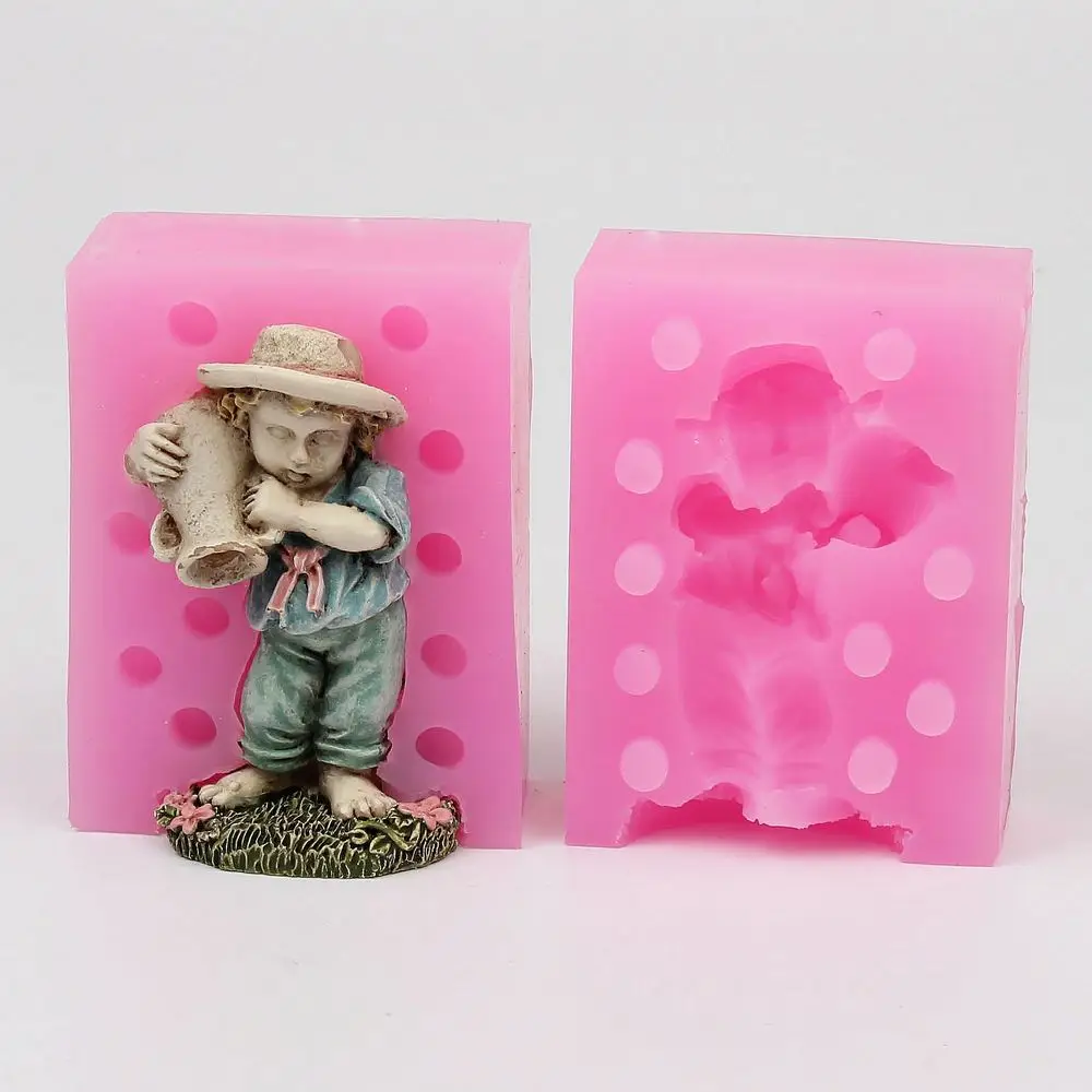 

Boy Silicone Mold Chocolate Fondant Cake Decorating Tools 3D Gardener Molds WE002
