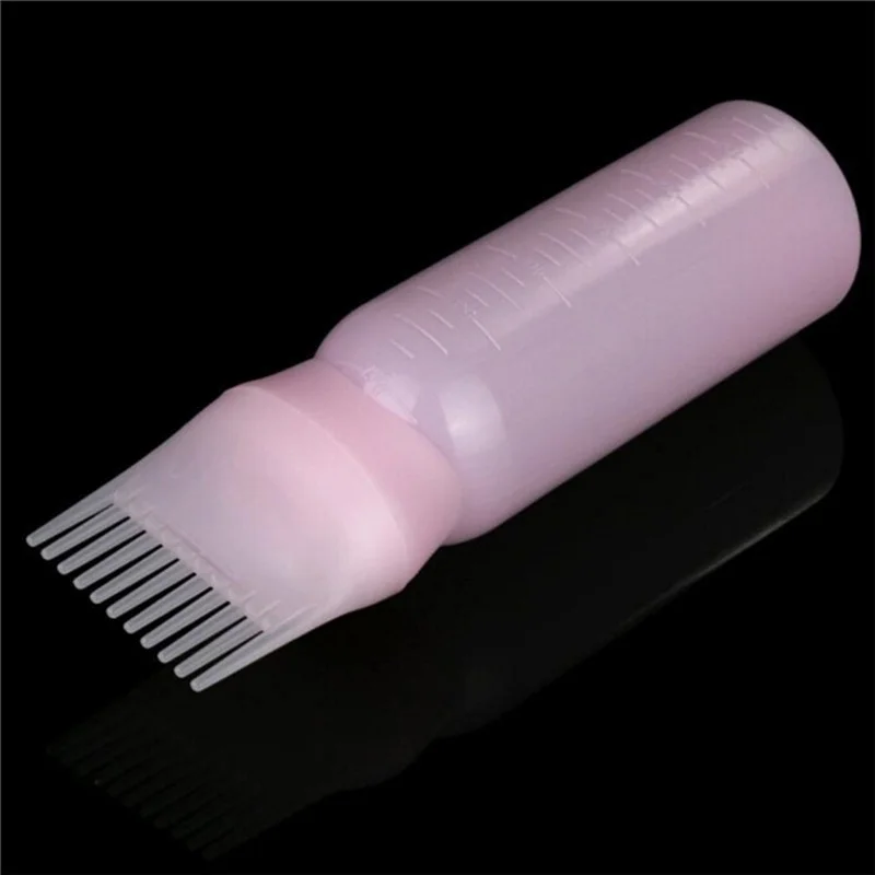 Hair Dye Applicator Bottle 120ml Hair Styling Dye Liquid Filling Graduated with Brush Head