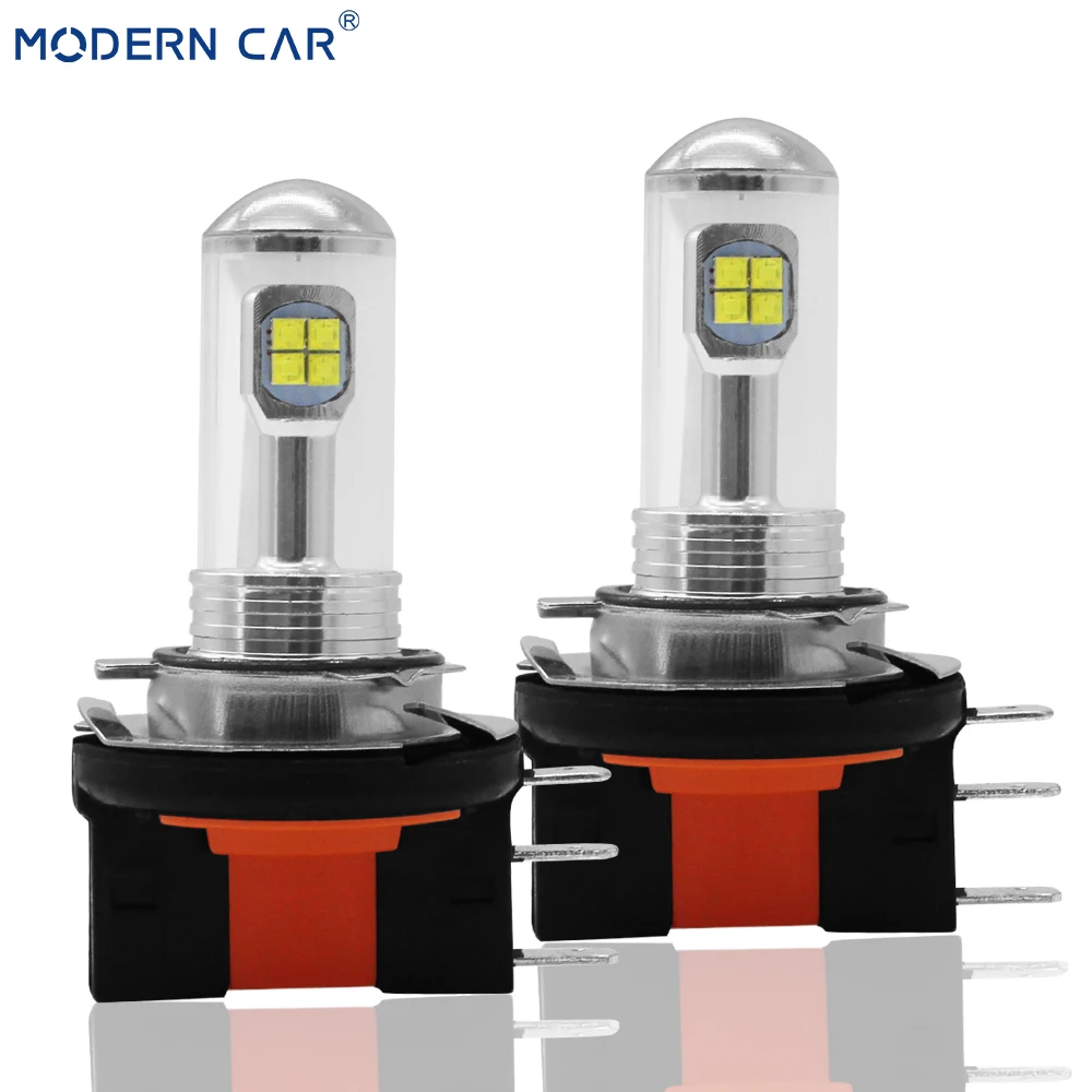MODERN CAR 1x Car LED h15 8SMD 2525 Fog Lights Bulbs 12V DRL Daytime