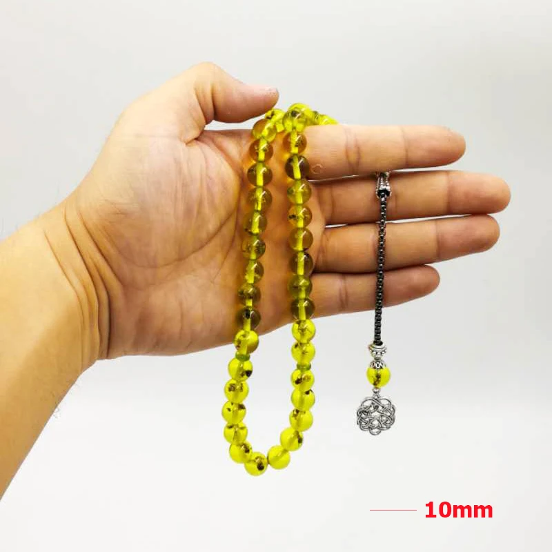 Зеленый полимерный Настоящее насекомых Tasbih мусульманские четки Tesbih ислам молитва бусины человек интимные аксессуары Misbaha ic браслеты с насекомыми