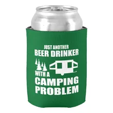 Просто другой пьющего пиво с кемпинга проблема специальный охладитель может пользовательские mongram подарок для папы уникальный может охладитель пива держатели