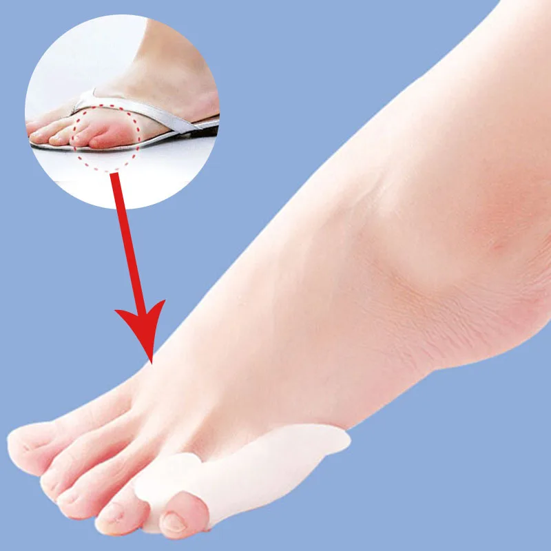 

1Pair Foot Gel Little Toe Separator Straighteners Alignment Bunion Pain Relief Feet Health Care Pedicure Velvet Smooth Product