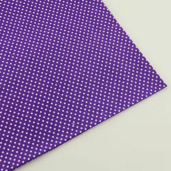 

Craft Home Textile Sewing 100% Purple Cotton Fabric Lovely White Dots Style Cloth Dolls Patchwork Tecido Tela CM Plain Art Work