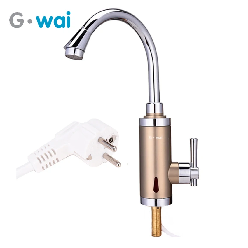 

220V Electric Continuous Water Heater Tap Instant Tankless Water Faucet Kitchen Hot Water Tap Cold Hot Mix Water Taps 3000W