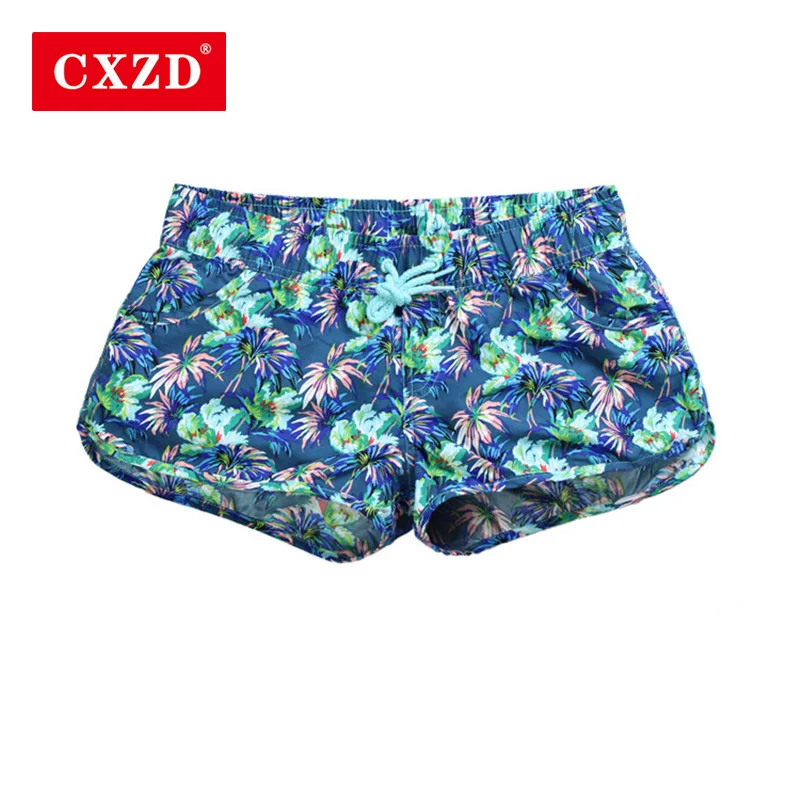 

CXZD Summer Women swimsuit Swimming Shorts Quick-dry swimwear floral Women Beach Shorts For Female Sportswear