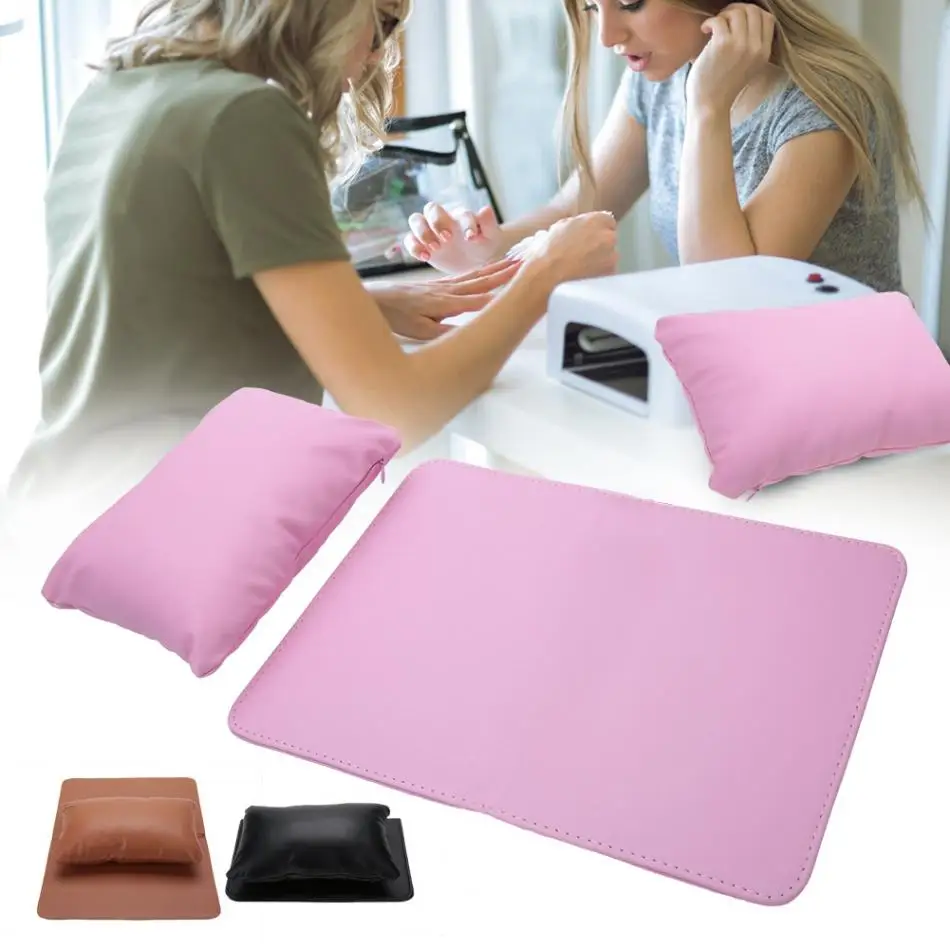Оборудование для дизайна ногтей опора для рук диванная подушка, мягкая подушка pu кожаный держатель для рук+ складной столик для маникюра коврик для маникюра ногтей ArtEquipment