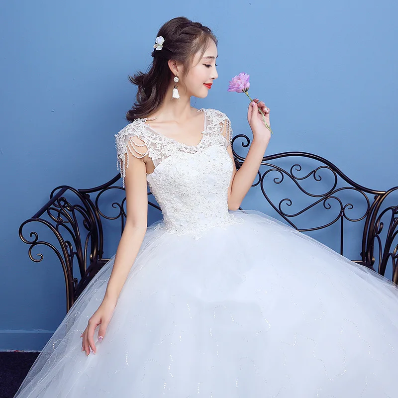 Роскошное бальное платье с кружевами Vestido De Novia Princesa винтажное свадебное