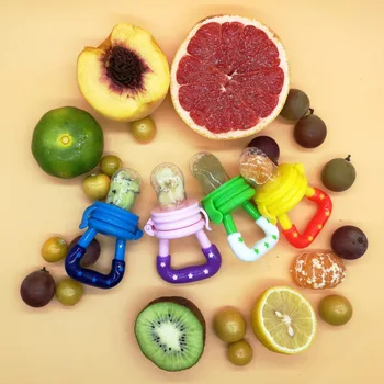 

Silicone Baby Food Feeder With Pacifier Clip Teether Holder Nipple Soother Fruits Food Infant Pacifier Silicone Teething Toys