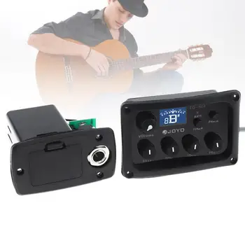 

4 Band EQ Guitar Equalizer LCD Display Preamp System with Tuner for Musical Instrument