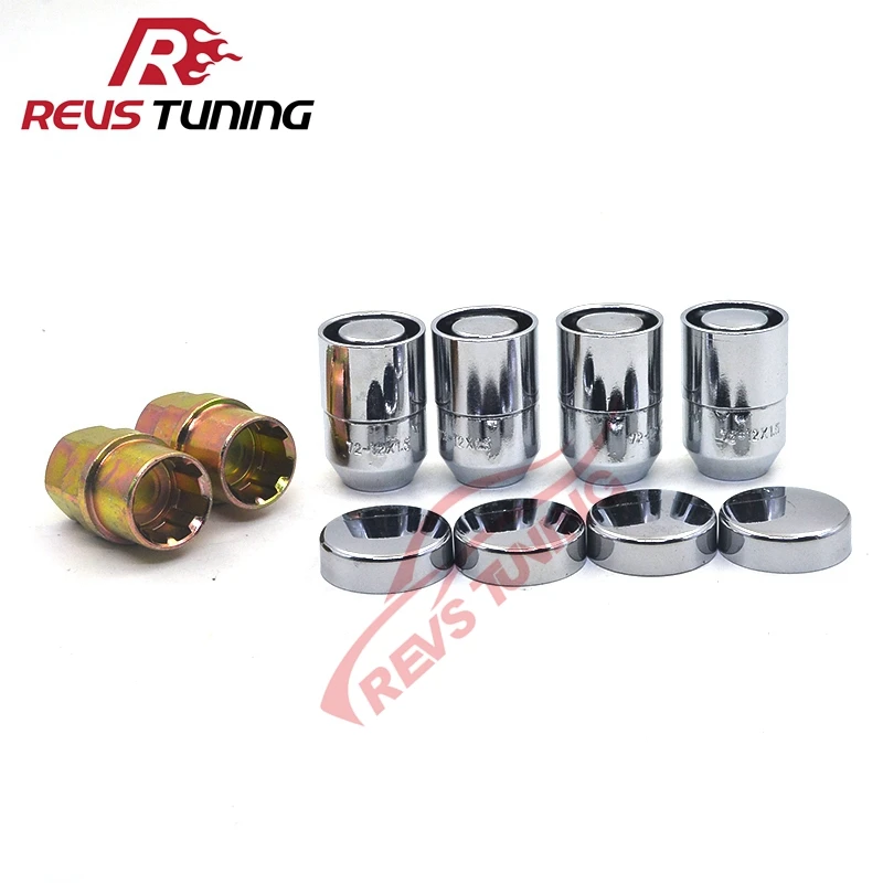

Anti theft 4Nuts+4Cover+2Keys M12X1.5 M12X1.25 Closed End Auto Car Wheel Locking Nuts Wheel Rim Lock Lug Nuts
