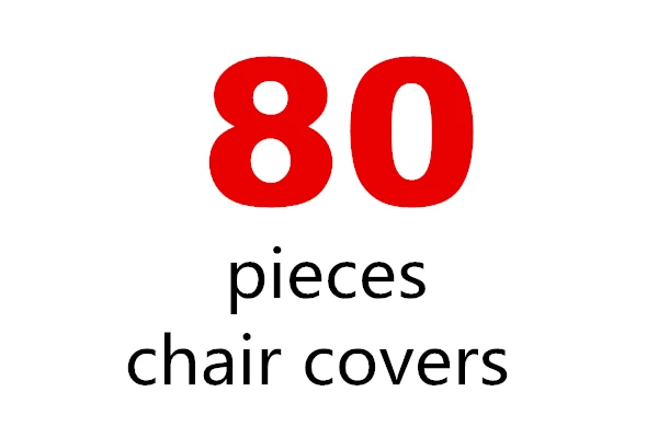 Большой размер 50 60 65 70 75 80 100 штук белые универсальные эластичные полиэфирные чехлы на стулья для свадебной вечеринки из спандекса - Цвет: 80pcs chair covers