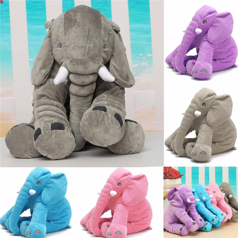 Brinquedos do Bebê Elefante de Pelúcia Almofada do Assento Cama de Pelúcia 40 33 Centímetros Boneca Calma Macia Travesseiro Sono Sono Cama Lombar Crianças Portátil Quarto da 13 Travesseiro