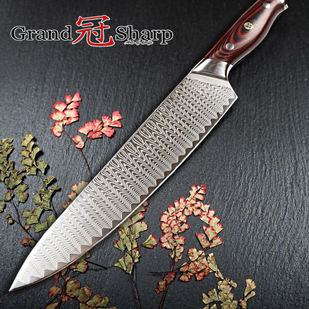 GRANDSHARP 8 Inch Japanese Kitchen Knives 67 Layers vg10 Damascus Steel
