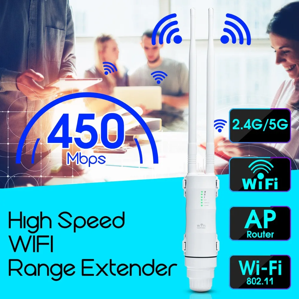 

LEORY 3-1 New Wireless Repeater 2.4GHz or 5GHz 300/450 Mbps Wireless Signal with A P WISP Wifi Extender