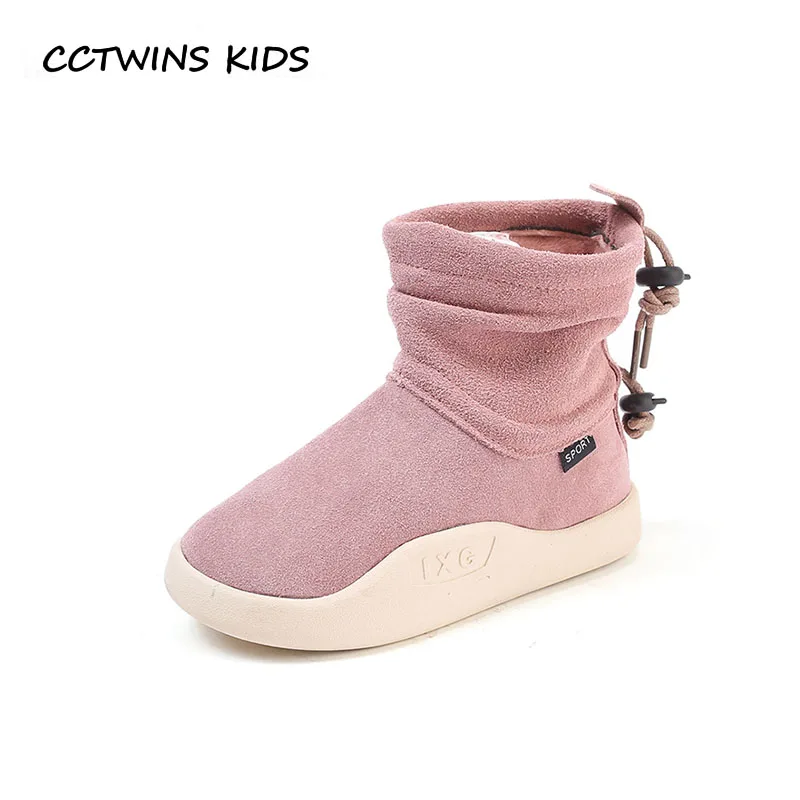 

CCTWINS KIDS 2018 Winter Children Fashion Mid Calf Boot Baby Girl Brand Snow Boot Toddler Leather Suede Shoe CS1612