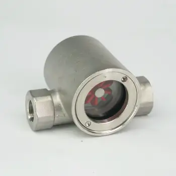 

3/8" BSP Female SS304 Stainless Steel Window Sight Flow Indicator With Impeller