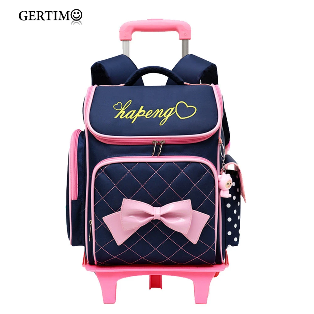 

Removable Children School Bags With 2/6 Wheels For Girls Trolley Backpack Kids Wheeled Bag Kids Bookbag Travel Luggage Mochilas