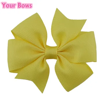 

Your Bows (40Pcs/lot) 3 inches 30 Colors Pinwheel Hair Bows Girls Hair Clips Grosgrain Ribbon Bows For Children Hair Accessories