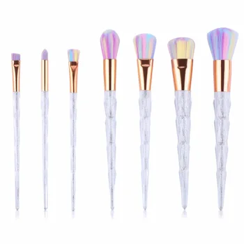 

7pcs Makeup brush Set High Quality Unicorn Rainbow Face & Eye Professional Make up Brush kit tools Colorful Soft Hair Plastic
