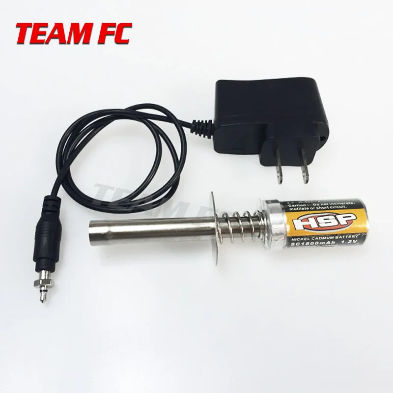 HSP RC Nitro 1.2 V 1800MAH RECHARGEABLE GLOW PLUG starter Igniter AC