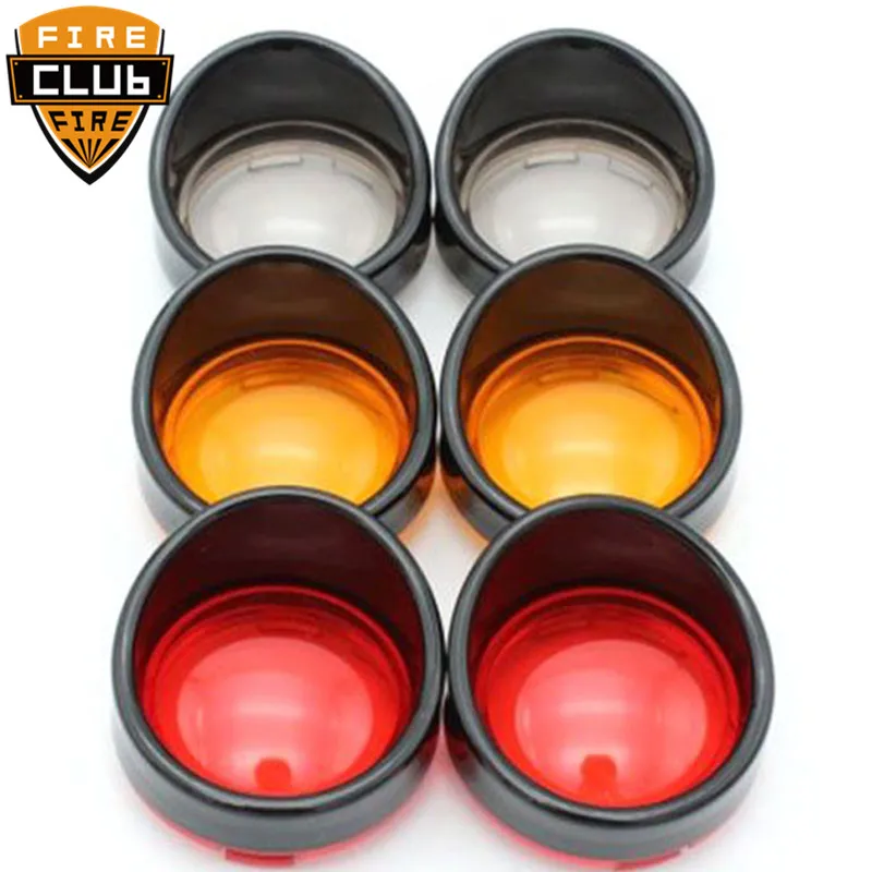 

Motorcycle 1 Pair Turn Signals Light Shift Lights Blinker Indicator Lens Trim Ring Visor Cover For Harley Dyna /Softail/VRod