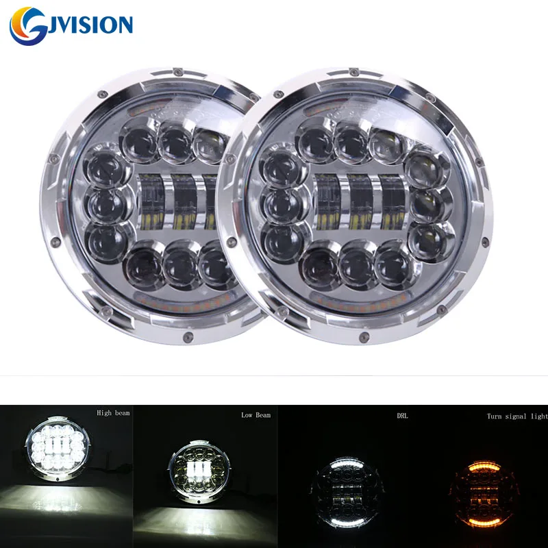 

For jeep wrangler accessories 7 inch Round 60w hi/low beam led replacement headlight daymaker headlamp for Jeep JK Hummer H1 H2