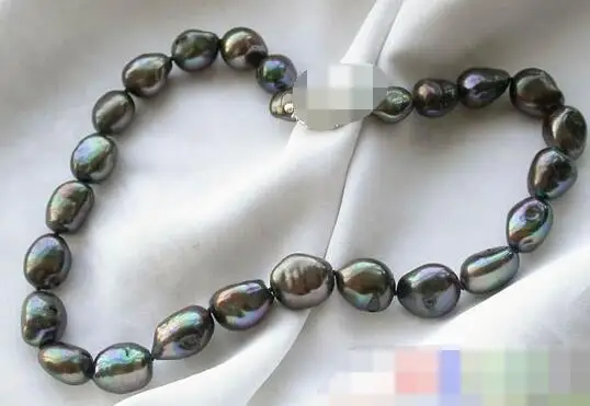 

song voge gem nanJ2247 BLACK BAROQUE FRESHWATER PEARL NECKLACE