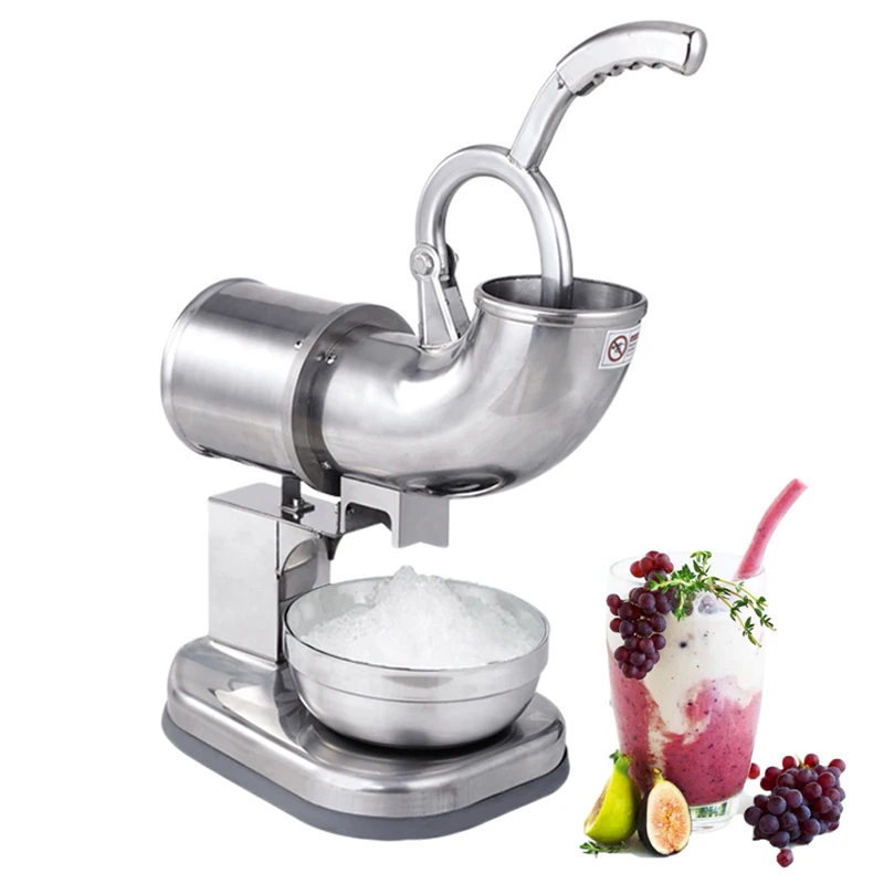Commercial Ice Crusher Smoothie Machine Ice Flake Machine  Stainless Steel Ice Machine Fruit Slushy Maker For Cocktails Bar