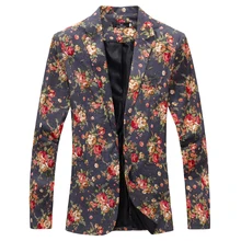 Business New Arrived Brand Men Flower Fashion Blazer Jacket  k Men Suit Personality Unique Style Male Casual Suit Jacket 6635 