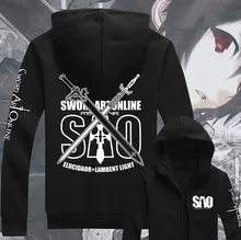 Schwert art online mann frau anime reißverschluss jacke sweatshirts hoodie mantel clothing casual