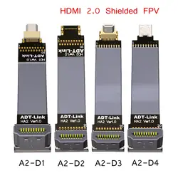 A2-D HDMI 2,0 FPV кабель 4 К 60 Гц экранирование для Micro HDMI D Тип адаптер FPC ленты плоские кабели для GH4 GoPro BMPCC A5000 A6000