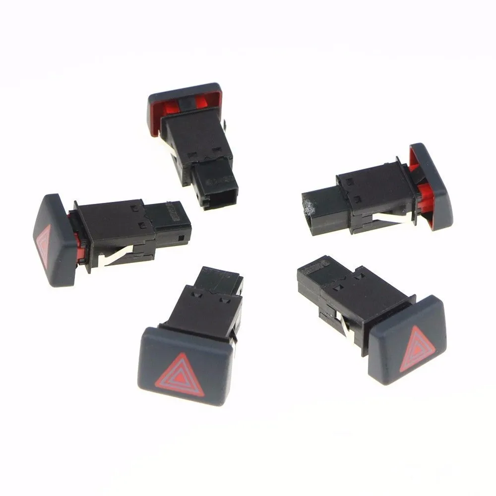 

COSTLYSEED 8ED941509 8ED 941 509 5 PCS Car Red Hazard Warning Emergency Flash Light Switch Button For A4 B6 B7 S4 RS4