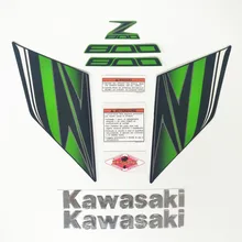 Moto carro de alta qualidade 3d 3 m etiqueta fit para a kawasaki z800 Z800 2013-2016year cor verde