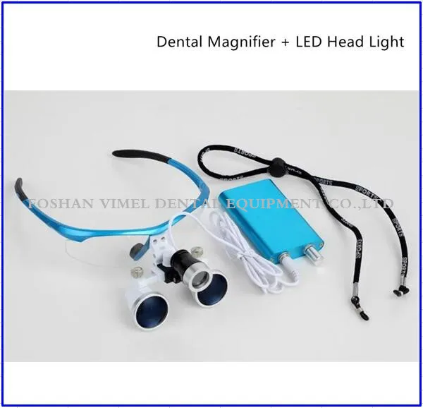 BLUE Dental Loupes Surgical Medical Binocular 3.5X 420mm