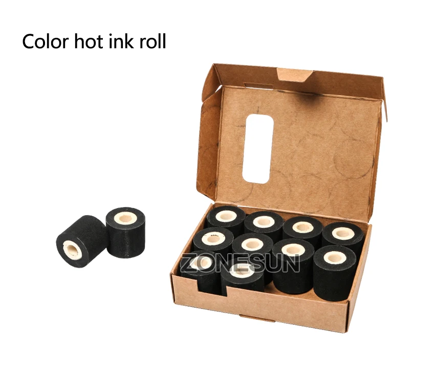 ZONESUN Black Hot Printing Ink Roll for MY-380F Date Coding Machine