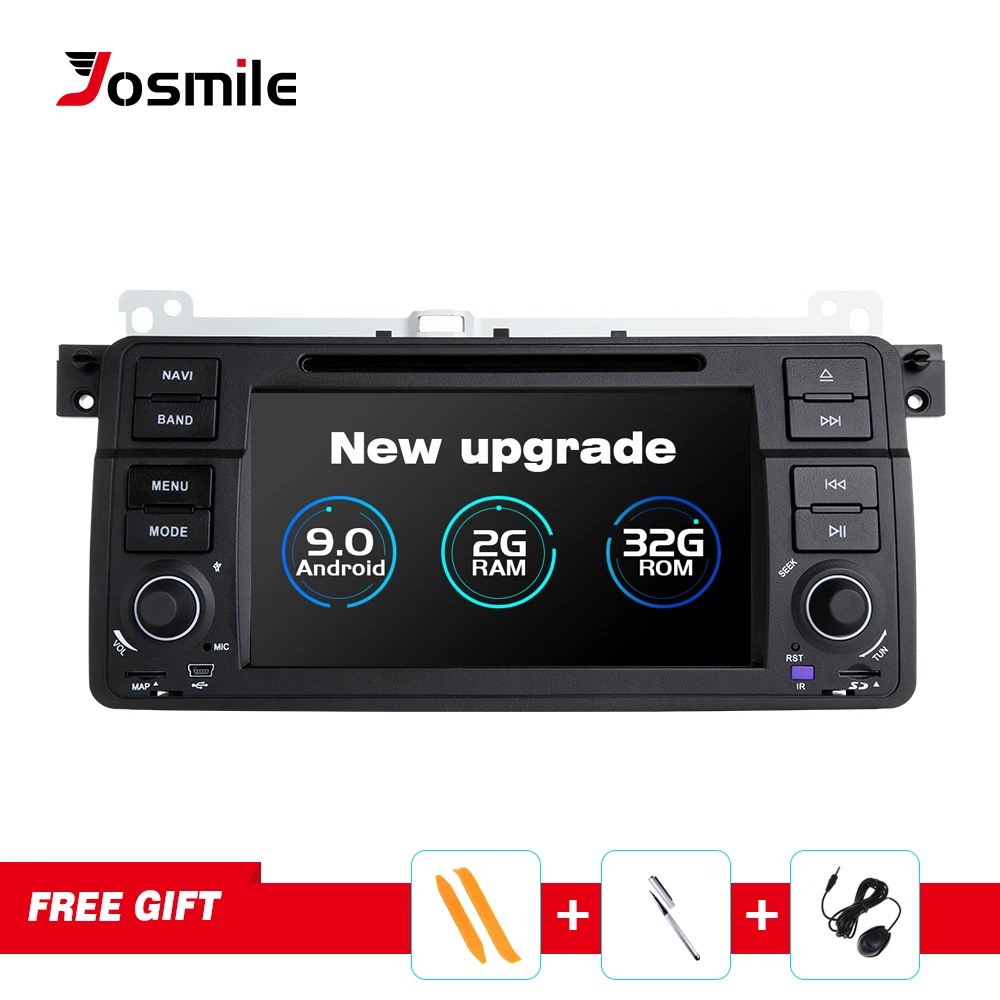 Цена Автомобильный мультимедийный плеер Josmile 1 Din Android 9,0 для BMW E46 M3 Rover 75 Coupe навигация font b gps b font DVD Автомагнитола 318 320 325 330 335
