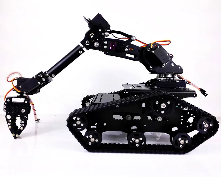 

New Arrival Metal Tank With 7 DOF vehicle-mounted ABB Robot Arm TR001.Big Power Motor . 8pcs High torque servo for robot DIY,